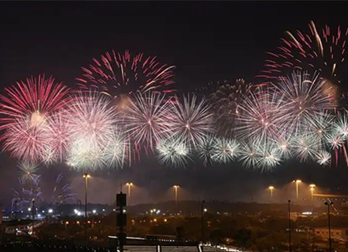 磐石市焰火晚会